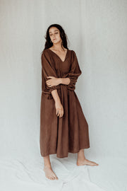 Sahara Midi Dress in Chocolate