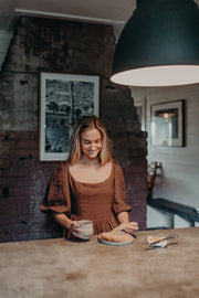 Dawn Midi Dress in Chocolate