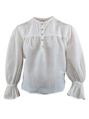 White hemp silk blouse made to order in Australia