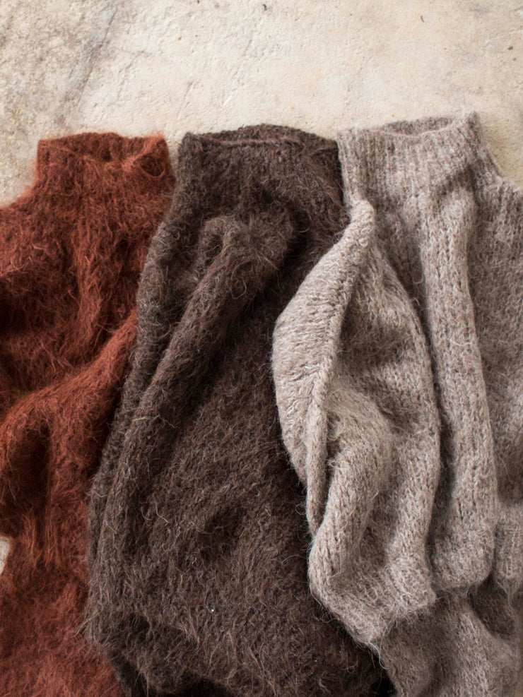 ethical alpaca knitwear earthy colour jumper